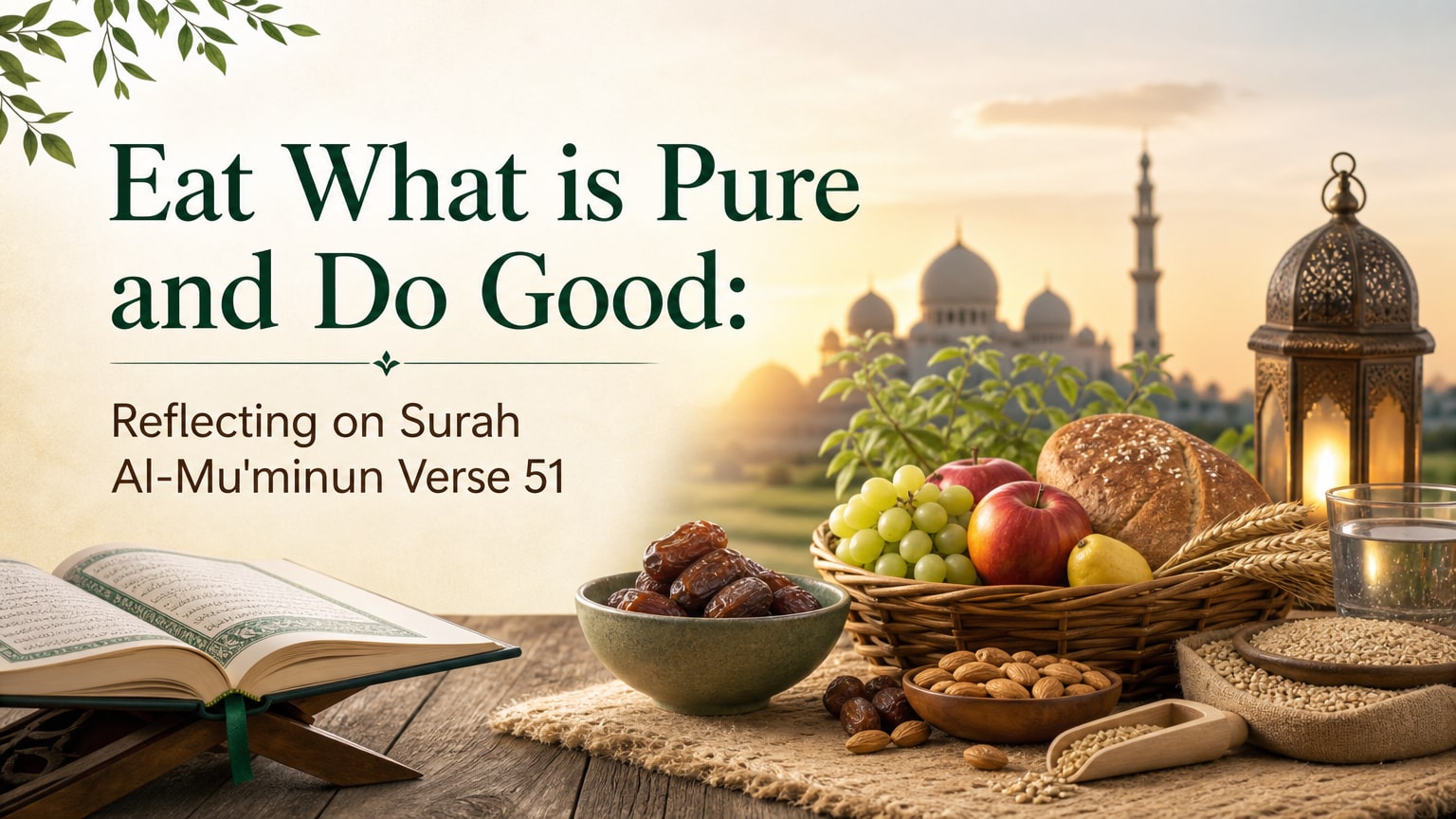 Eat What is Pure and Do Good: Reflecting on Surah Al-Mu'minun Verse 51