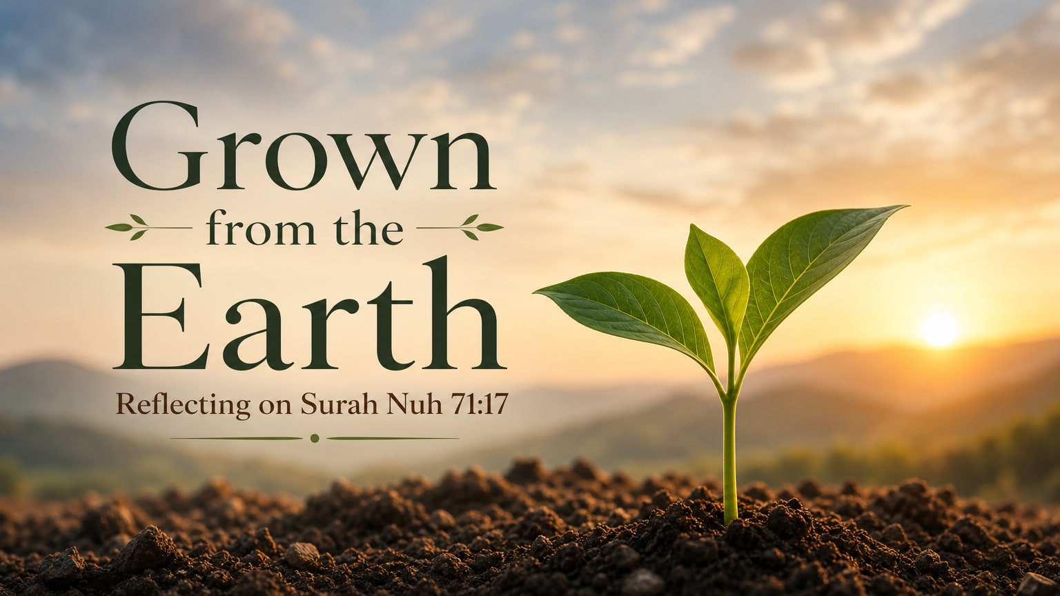 Grown from the Earth: Reflecting on Surah Nuh 71:17
