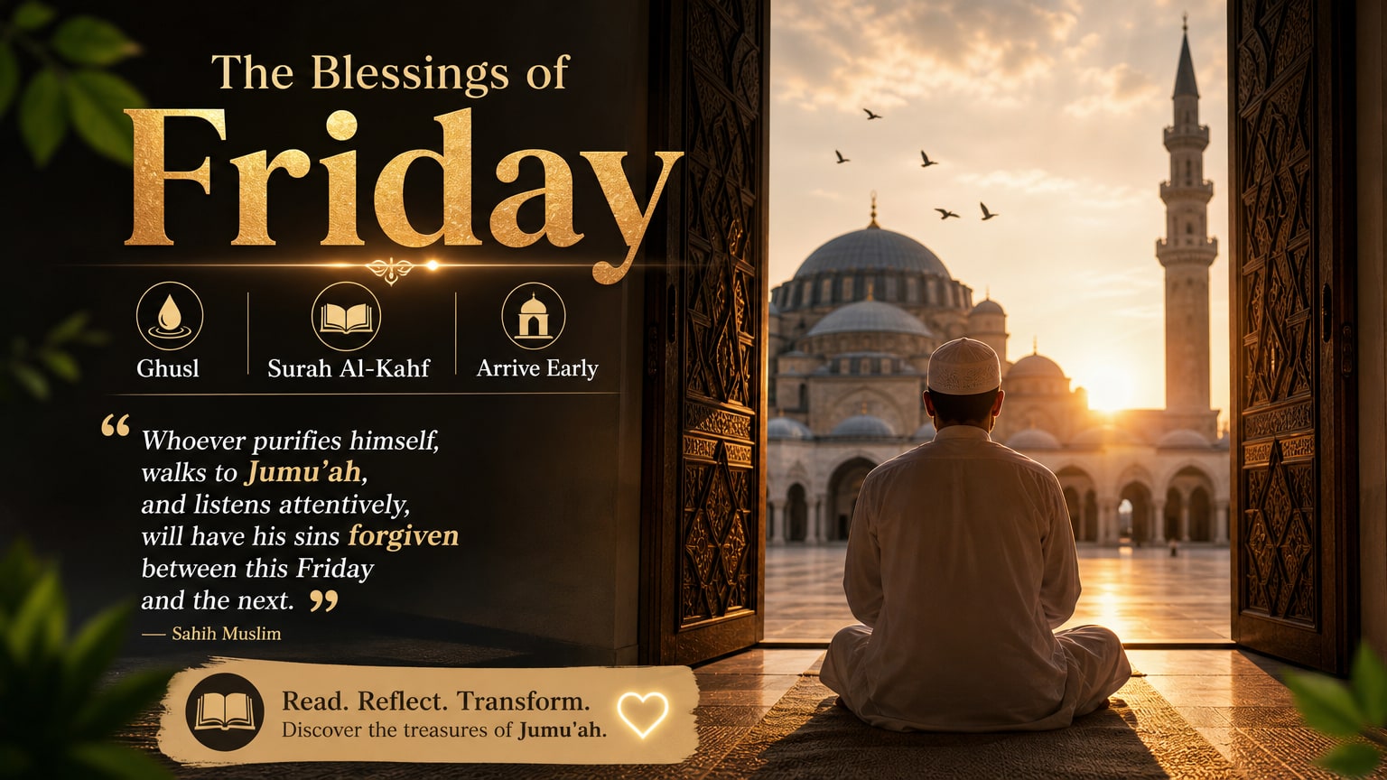 The Blessings of Friday: Sunnah Acts, Hidden Treasures, and Enormous Rewards