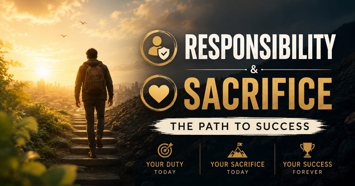 🌱 Responsibility & Sacrifice — Two Keys to Success in Dunya & Ākhirah