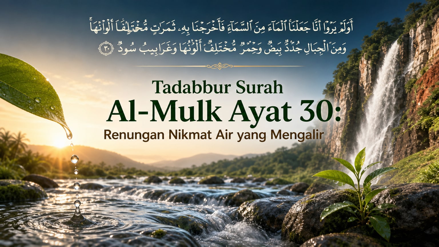 Tadabbur Surah Al-Mulk Ayat 30: Renungan Nikmat Air yang Mengalir