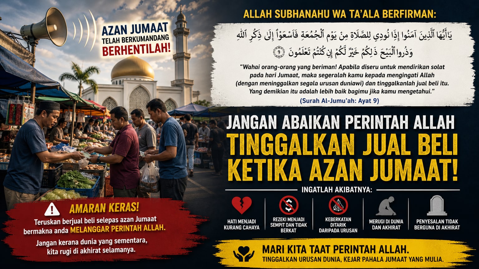 Hukum Berniaga Selepas Azan Jumaat: Peringatan Buat Peniaga dan Pembeli
