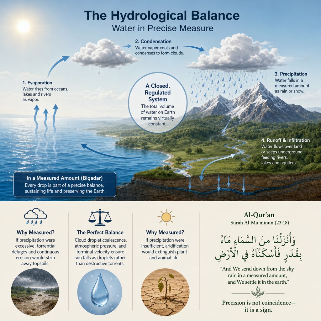 Mechanical and Scientific Perspectives: The Hydrological Balance
When evaluated through modern environmental science and mechanics, this verse reveal