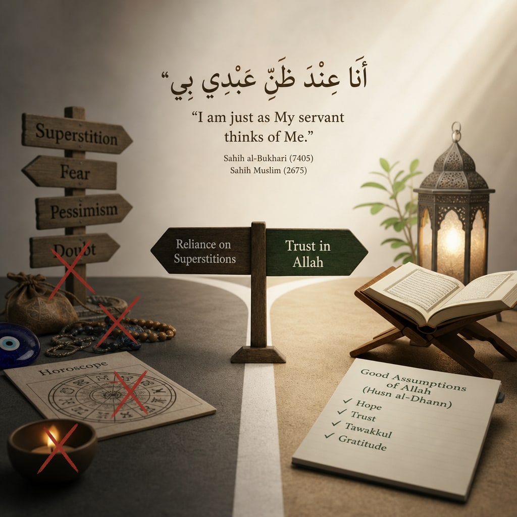 5. Guard Against Superstition and Maintain Good Assumptions of Allah (Husn al-Dhann)

Pessimism, fear of failure, and seeking superstitious shortcuts 