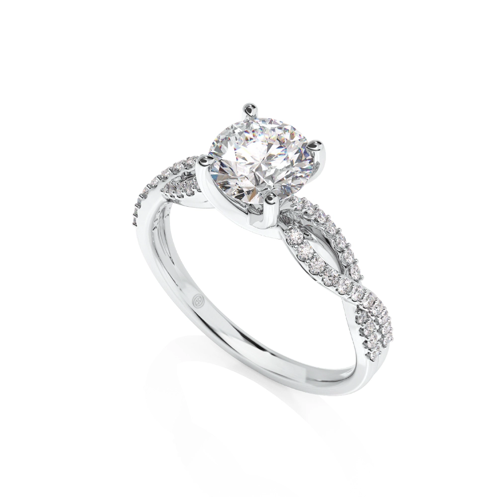 Eternal Vow Engagement Ring with Diamond Band Image