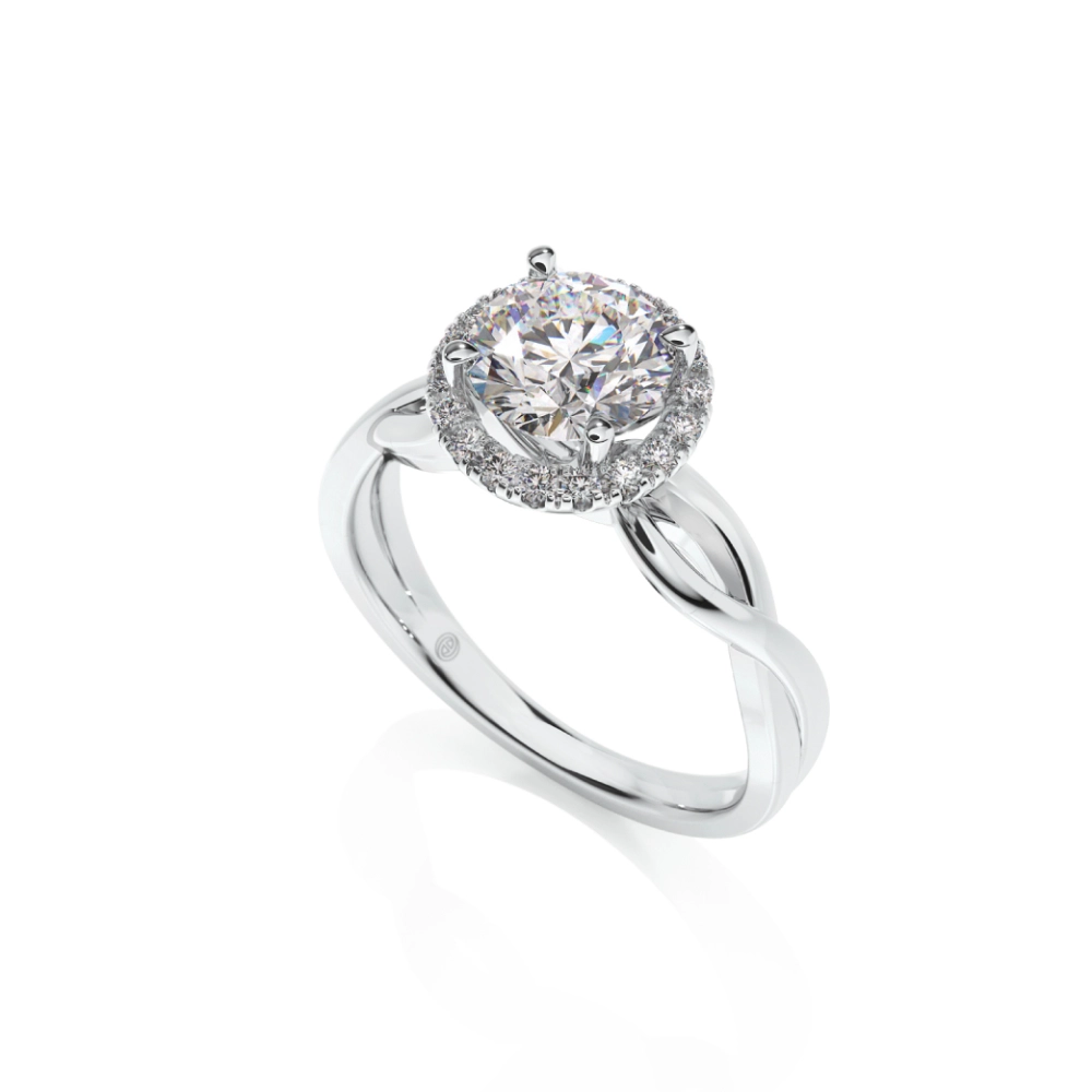 Eternal Vow Engagement Ring with Halo Image
