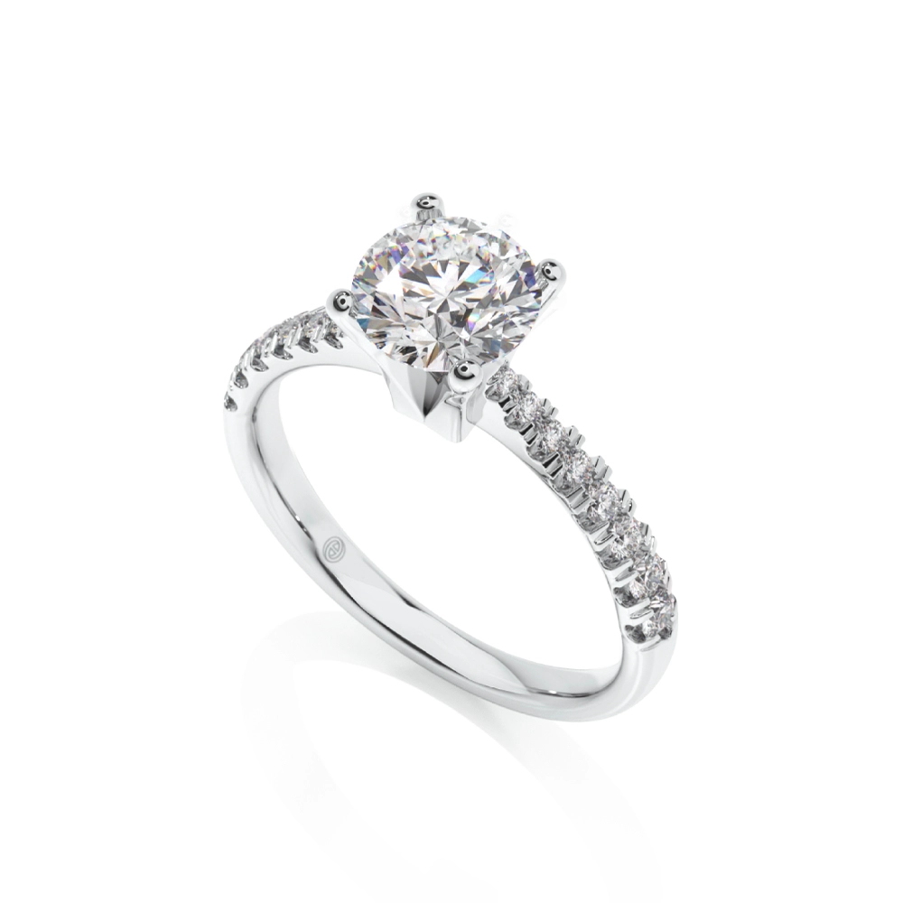 Forever Yours Engagement Ring with Diamond Band Image