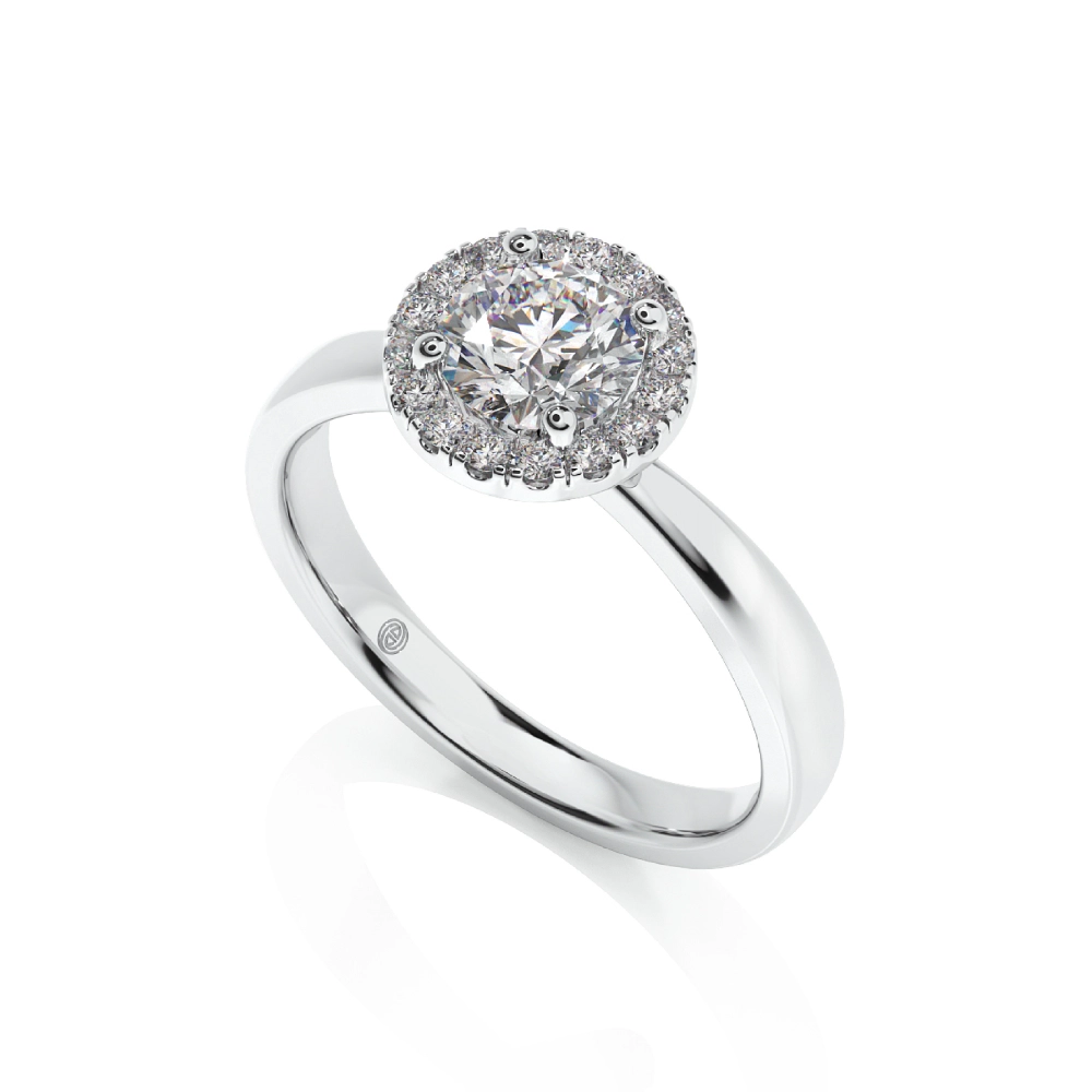 Prema Ananta Engagement Ring, Round with Halo Image