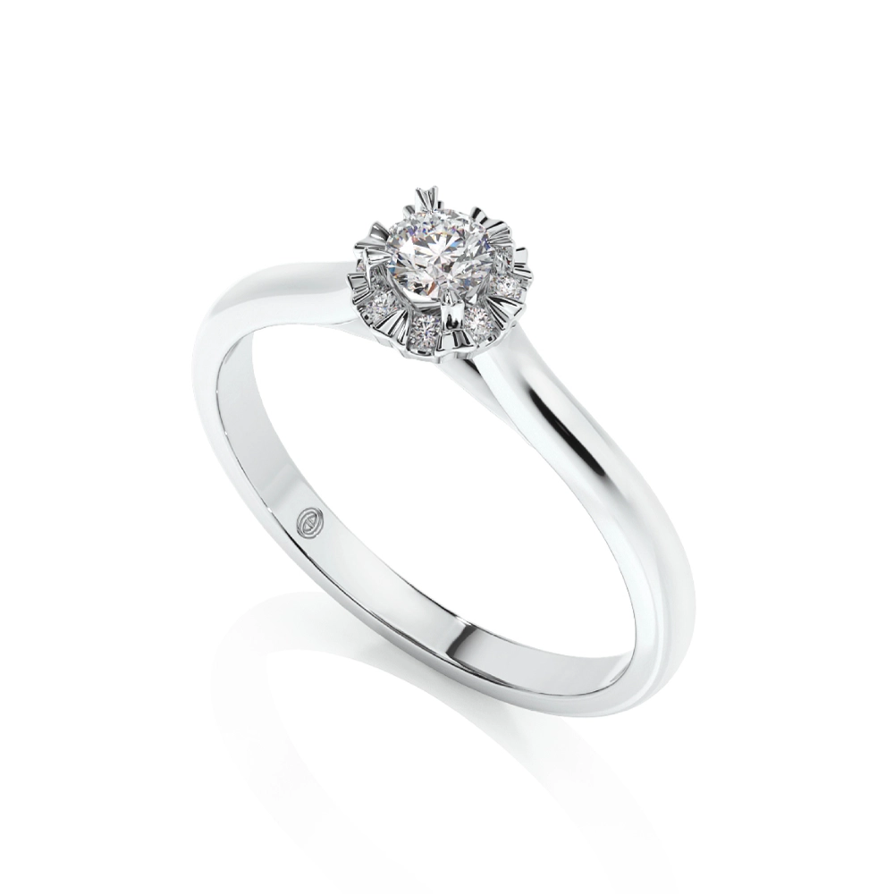 Together Promise Engagement Ring with Halo Image