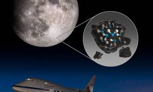 For the First Time, Direct Water Molecular Deposit Detected on the Sunlit Moon by SOFIA