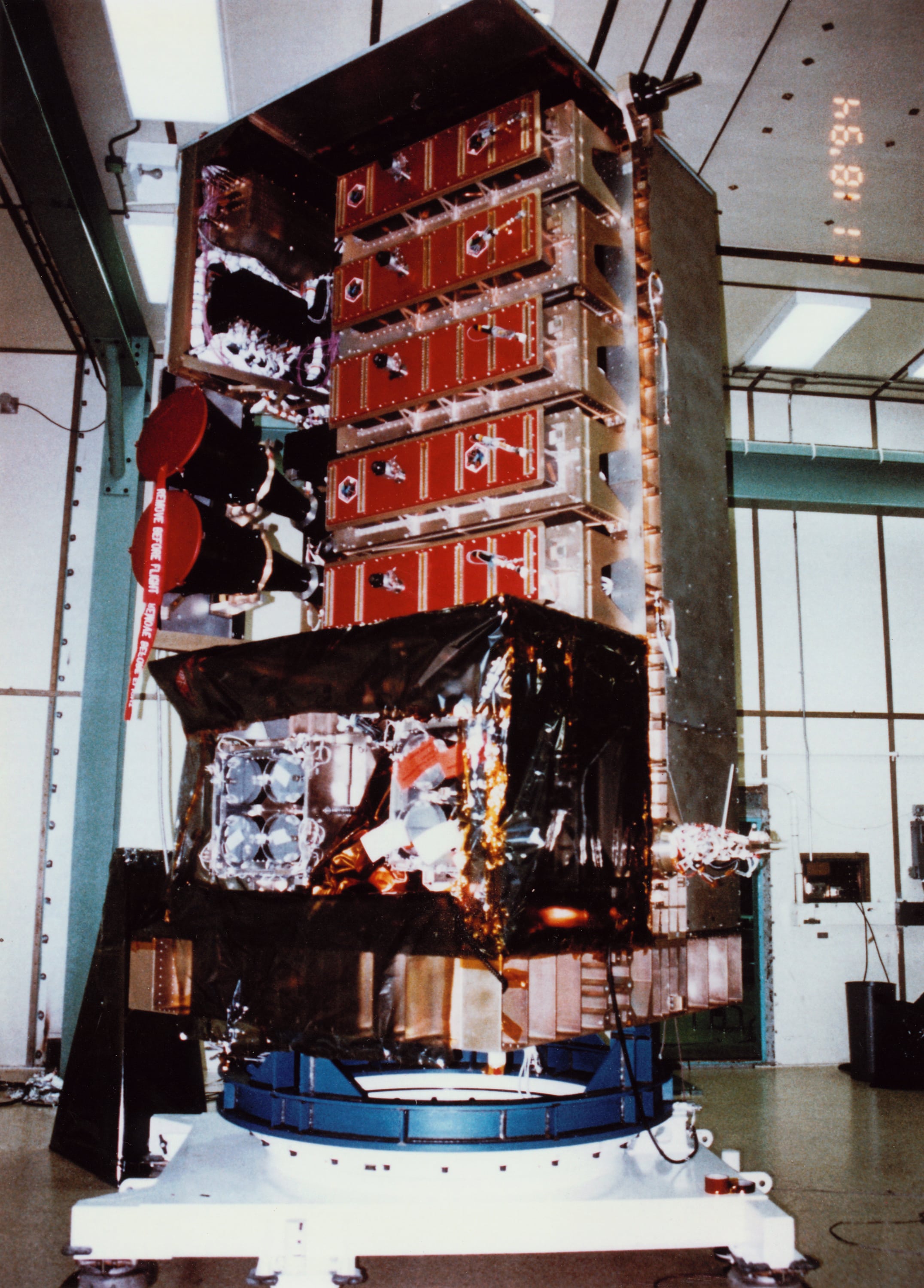 Image: The measurement of the black hole's mass is due to high-precision timing observations made by NASA’s Rossi X-ray Timing Explorer satellite, shown here prior to launch.