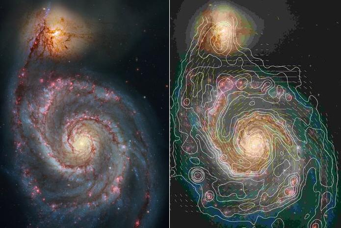 M51 magnetic lines of force.