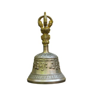 Five Dhyani Buddha Tibetan Tantric Vajra Bell 7 inches - Satva