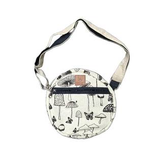 Round Mushroom & Butterfly Printed Sling Bag