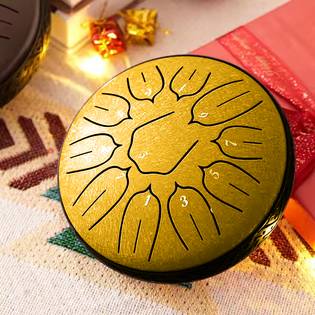 Golden Tongue Drum – 6-Inch Tranquility Rain Drum