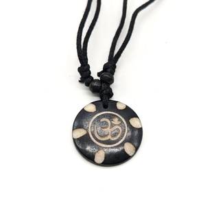 Om AUM Symbol Ethically Resourced Bone Necklace