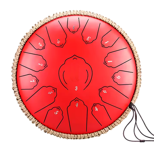 Red Tongue Drum - 13 Inches Relaxation, Creativity, and Sound Therapy