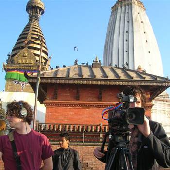 At Swayambhu, the monkey temple. For Skymid Films from New York City, 2009