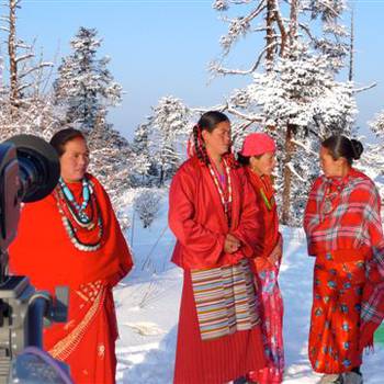 Sherpa Rice Paper Ladies at Dolakha