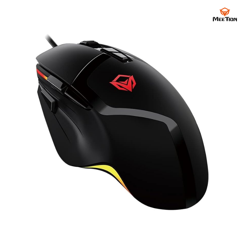  MEETION-G3325 Professional Wired Gaming Mouse | Up to 10000 DPI, 8 Programmable Buttons | 100 IPS Tracking Speed, Polling Rate 125-1000Hz MS, 5000 FPS | Aluminium Alloy Footpad | Compatible with PC/Mac |
