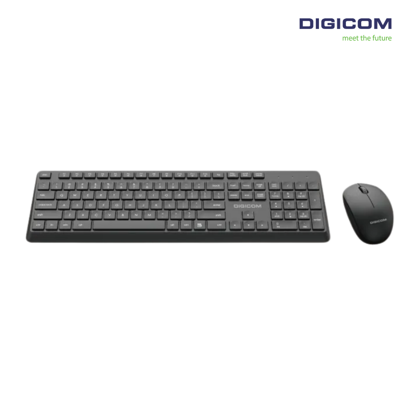 Digicom Wireless Keyboard + Mouse Combo | Dg-K80 (Black)