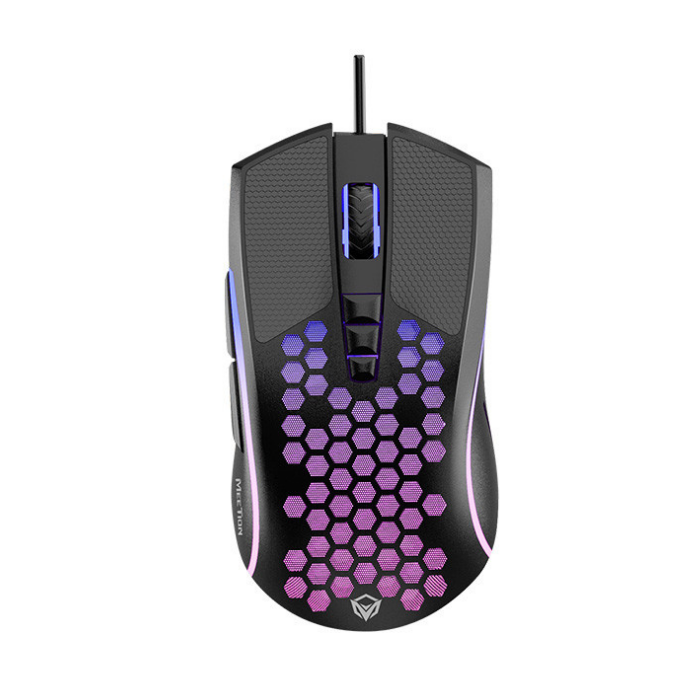 Meetion Rainbow RBG Backlit Wired Mouse | 1.5 m cable and 5 million Key Life