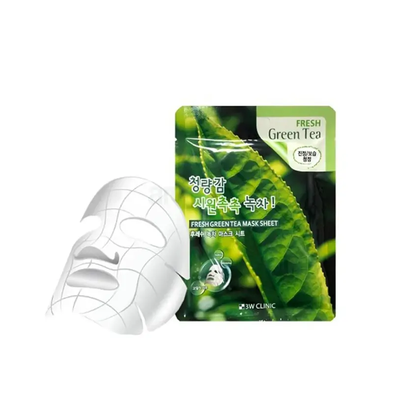 3W Clinic Fresh Green Tea Mask Sheet, 23 GM