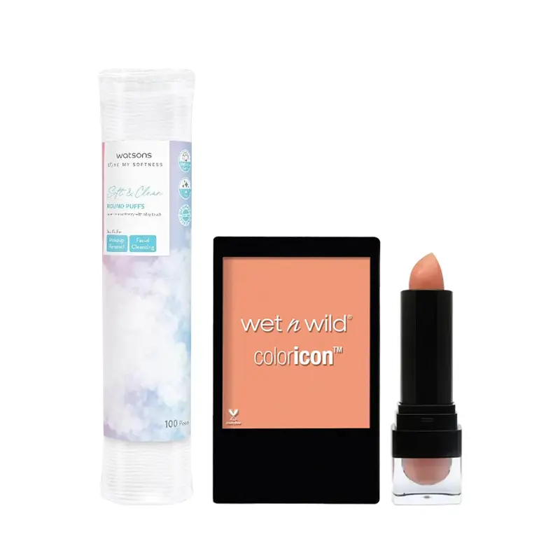 Makeup Combo Offer( Watsons Round Puffs 100pcs, WN