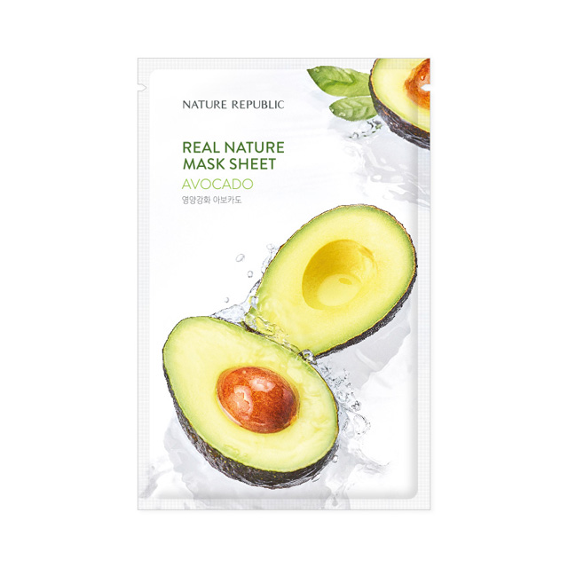 NATURE REPUBLIC REAL NATURE AVOCADO MASK SHEET, 23