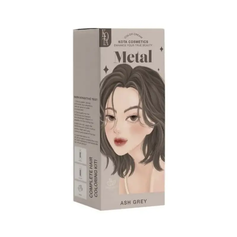 Kota Cosmetics Metal Hair Color Cream Ash Grey