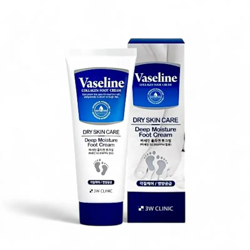3W Clinic Vaseline Collagen Foot Cream Deep Moistu