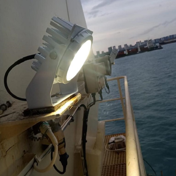 Out deck lights on general cargo vessel