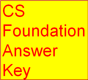 CS Foundation answer key