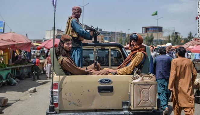 Milisi Taliban di Kabul, ibu kota Afghanistan. [Sumber Gambar]