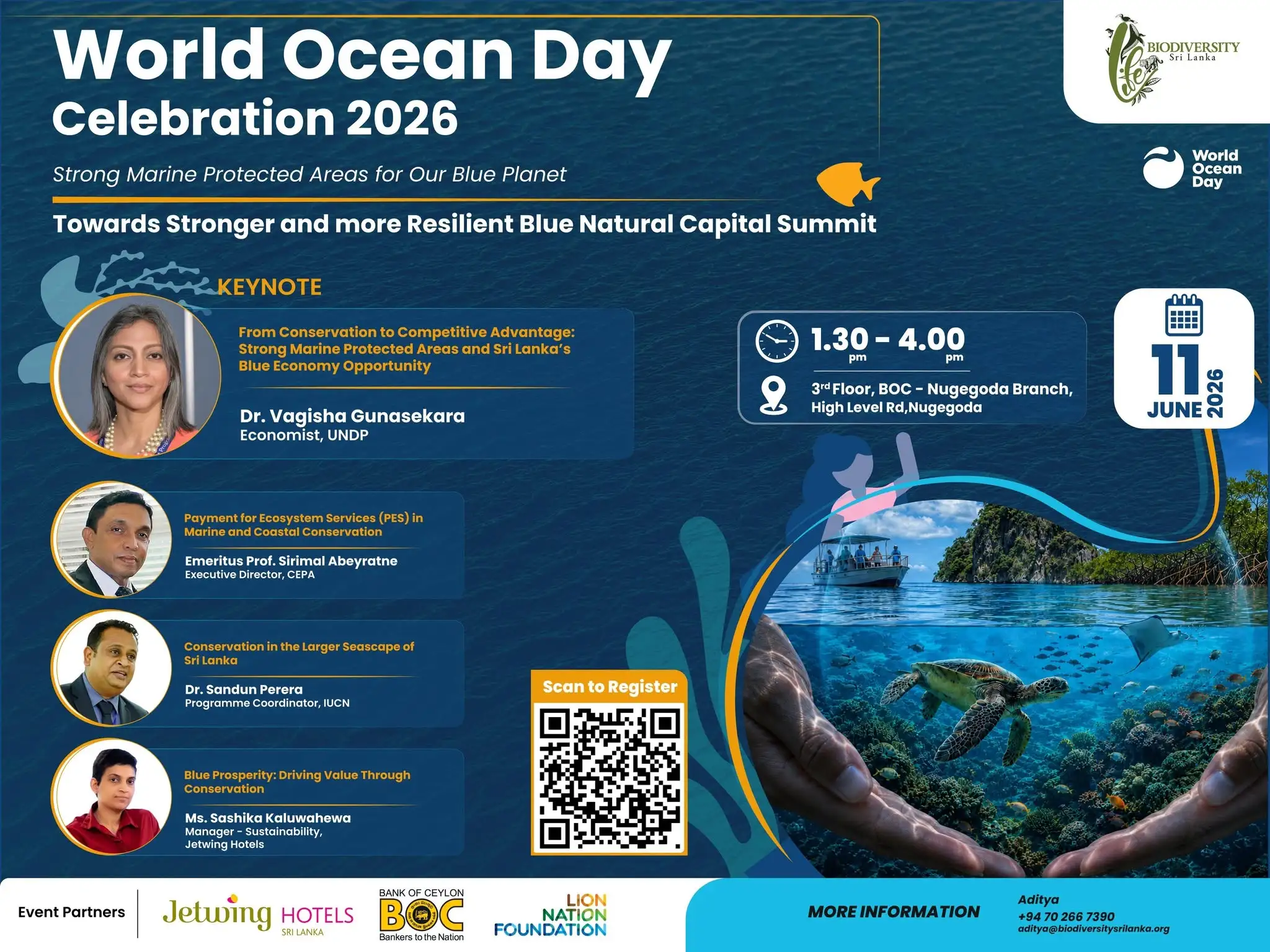 World ocean day celebration by Biodiversity Sri Lanka program details