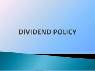 CFA Dividend Policy