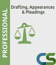 CS Professional Drafting Appearances and Pleadings