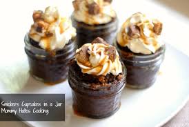 Chocolate Snickers Jar Cake