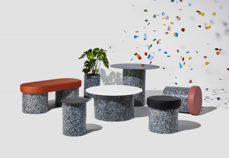 CONFETTI Portaombrelli da terra in plastica riciclata By DesignByThem