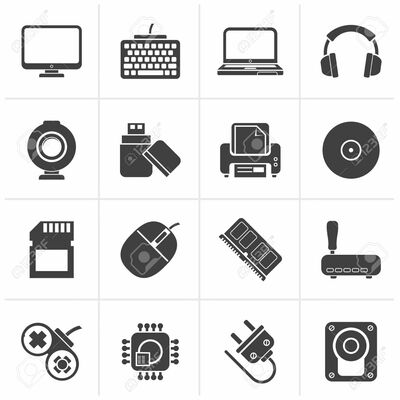 Thumb 48221007 black computer peripherals and accessories icons vector icon set