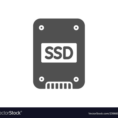 Thumb ssd icon solid state drive sign vector 23666089