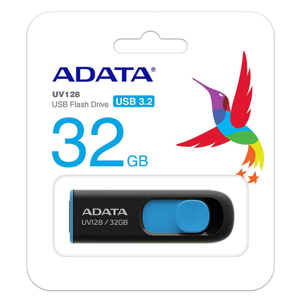 Thumb 32gb adata uv128 usb flash drive 3.2 speed flip style sadeeq traders 1