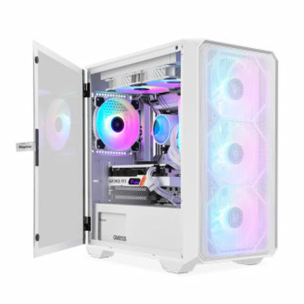 Thumb segotep alpha gaming pc chassis matx desktop pc case support atx power supply side open tempered glass panel unique cpu friendly case