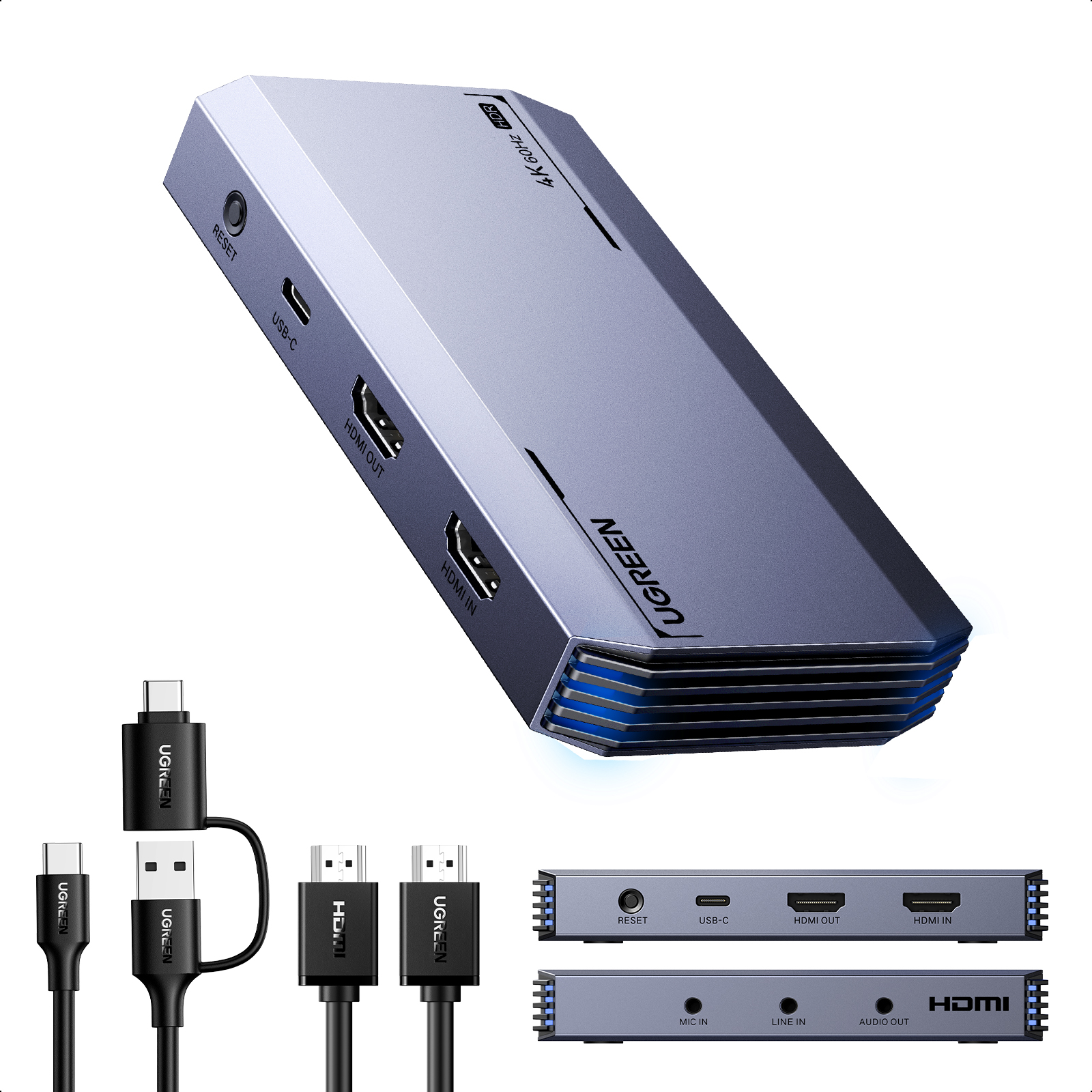 分配器・切替器 UGREEN HDMI Video Capture Card 4K 60Hz Amazon.com: UGREEN 4K@30Hz HDMI to USB 3.2 Video Capture Card 4K