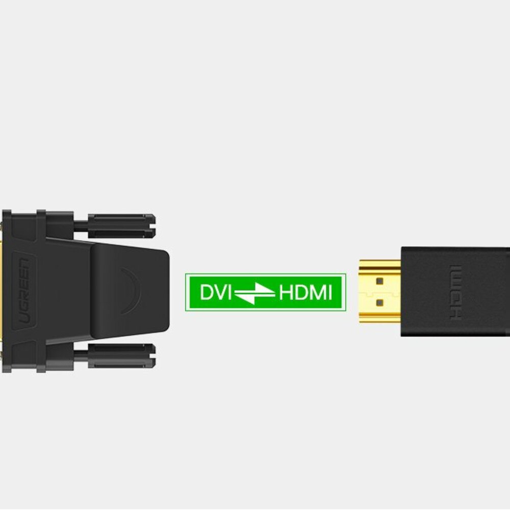 Thumb eng pl ugreen hdmi female dvi 24 1 male adapter fhd 60 hz black 20124 64224 8