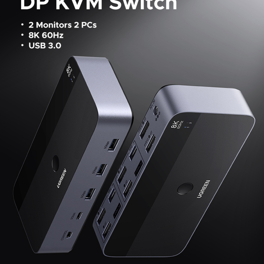 Chuor Meng Kourng | UGREEN 55851 DisplayPort Dual Monitor KVM