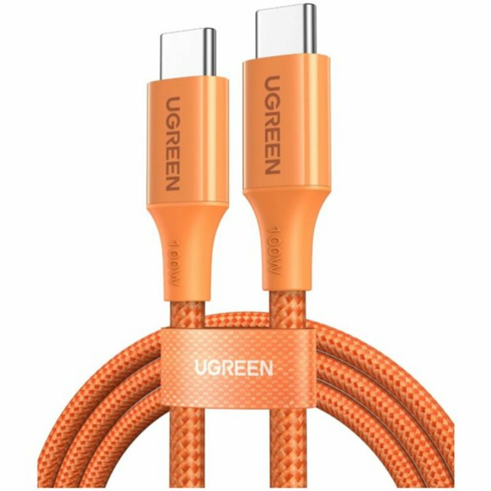 Thumb mobiluris kabeli ugreen l502 95493 100w type c to type c pd fast charging braided cable 1m orange