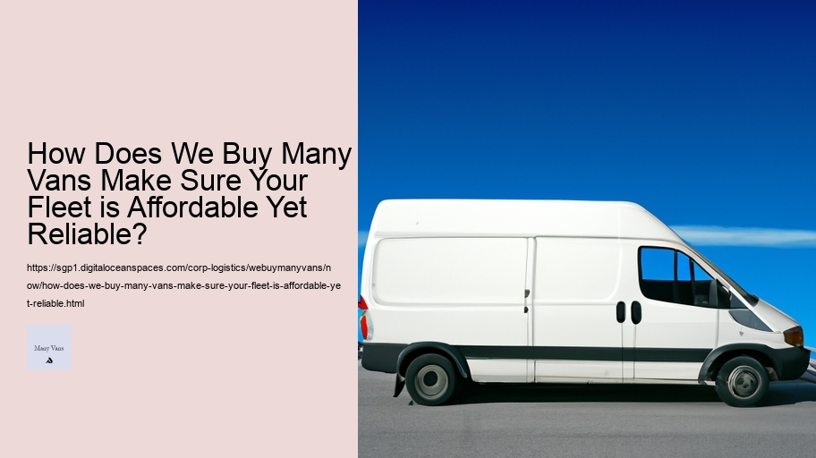 How Does We Buy Many Vans Make Sure Your Fleet is Affordable Yet Reliable? 