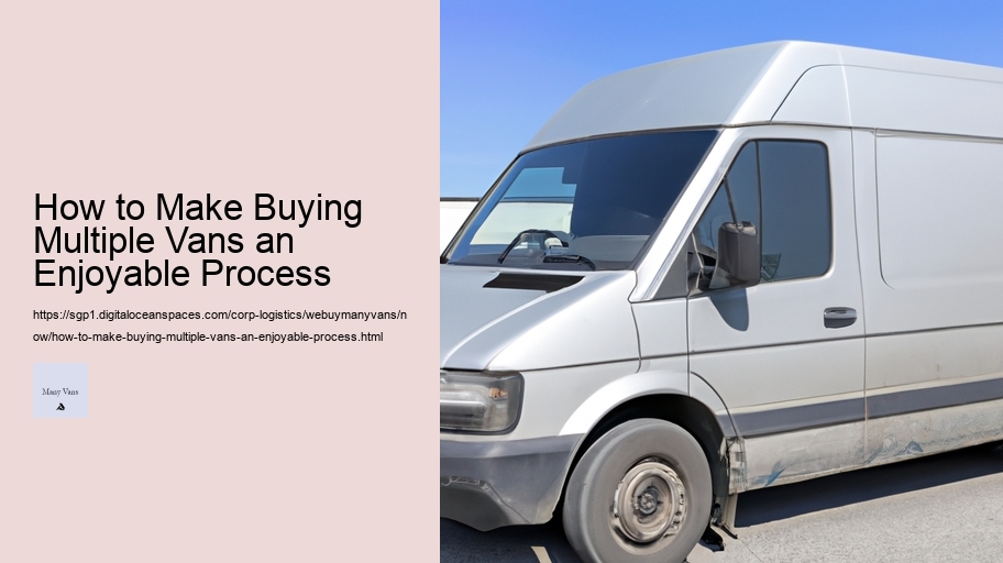 How to Make Buying Multiple Vans an Enjoyable Process 