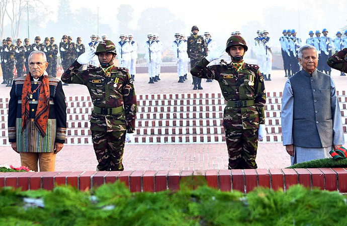 Chief Adviser and Timor-Leste President pay tribute to Freedom Fighters on Victory Day